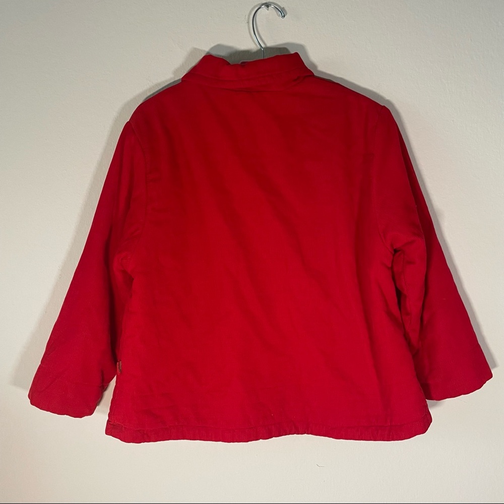 Kenzo Jungle Red Chord Jacket Peter Pan Collar - Picture 9 of 16